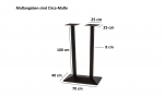 Tischgestell Bistrotische & Esstische Standfuß Doppelsäule Hoch 40x70x110 cm schwarz