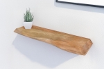 Steckboard mit Baumkante Wandregal Mango massiv natur lackiert 60 x 20 cm LIORA