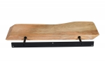 Steckboard mit Baumkante Wandregal Mango massiv natur lackiert 60 x 20 cm LIORA