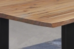 Esstisch Baumkante Massiv Akazie eichefarben 280x 100 schwarz NOAH