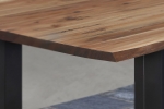 Esstisch Baumkante Massiv Akazie natur 280 x 100 schwarz NOAH