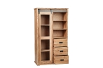 Highboard Baumkante 100 x 45 x 175 cm Akazienholz massiv naturfarben LIAN IV