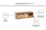 Lowboard Baumkante 160 x 45 x 50 cm Akazienholz massiv naturfarben LIAN III