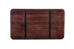 Esstisch 180 x 90 cm Akazie massiv kastanienfarben Schweizer Kante Spider-Gestell Holz kastanie ROBERTO