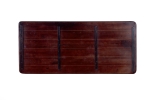 Esstisch 220 x 100 cm Akazie massiv kastanienfarben Schweizer Kante Spider-Gestell Holz kastanie ROBERTO