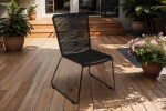 Gartenstuhl Outdoor-Seilstuhl Farbe Schwarz mit Eisen-Gestell in schwarz ISRA (6er Set)