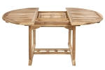 Gartentisch ausziehbar Teak Holz 120 - 170 cm oval BORNEO