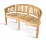 SAM® Gartenbank Bananenbank Teak 150 cm 3 Sitzer Bananenbank BANANA