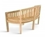 SAM® Gartenbank Bananenbank Teak 150 cm 3 Sitzer Bananenbank BANANA