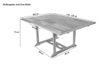 SAM® Teak Gartentisch eckig ausziehbar 120 - 170 cm x 120 cm Madera