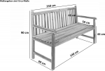 SAM® Gartenmöbel Set 4tlg mit Bank Teak Gartentisch ausziehbar 120-170 cm BORNEO/ARUBA