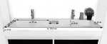 SAM® Badmöbel Set 4tlg Doppelwaschtisch 140 cm weiß Parma