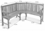 Gartenmöbel Set 4tlg mit Eckbank Teak Gartentisch ausziehbar 150-200 cm CARACAS/SOLO itemprop=