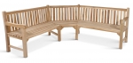 SAM® Gartenmöbel Set 4tlg mit Eckbank Teak Gartentisch ausziehbar 120-170 cm BORNEO/CARACAS