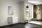 SAM® Badmöbel Set 2tlg Spiegel Waschtisch 70 cm weiß Hochglanz PARMA