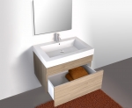  Badmöbel Set 2tlg Spiegel Waschtisch 70 cm sonomaeiche PARMA