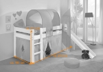 SAM® Kinder Spielbett Prinzessin I weiß gerade massiv Buche