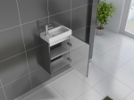 SAM® Gäste-WC Waschbecken 40 x 22 cm grau Vega itemprop=
