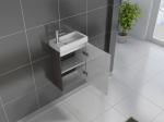 SAM® Gäste-WC Waschbecken 40 x 22 cm trüffeleiche Vega Auf Lager ! itemprop=