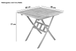 Balkontisch klappbar Teak Holz 80 x 80 cm SAMO