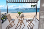 Balkonmöbel Set 3tlg Teak Klapptisch rund 60 cm ROMARIO/MENORCA