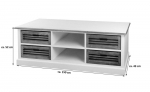 SAM® Lowboard weiß 150x43 cm Paulowniaholz TV-Board Paris II
