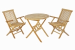 Balkontisch Teak rund klappbar 80 x 80 cm RONDO