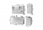 SAM® Badmöbel Set 4tlg Becken 110 cm weiß Hochglanz Dublin links Demnächst !