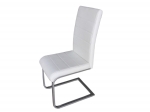 SAM® Freischwinger Esszimmerstuhl in creme-weiß metallfarbene Beine JAN