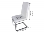SAM® Freischwinger Esszimmerstuhl in creme-weiß metallfarbene Beine JAN