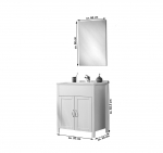 SAM® Badmöbel Set 2tlg Waschtisch 70 cm Kiefer weiß VENEDIG hoch