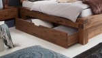 SAM® Balkenbett Massivholz 200 x 200 cm mit Bettkasten Akazie DAVID