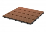 SAM® Terrassenfliesen Balkonfliesen WPC 22 Stück=2 m² teakfarben