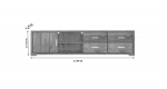 Lowboard TV Board 204 cm Sheesham White Mountain V