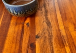  Esstisch Baumkante massiv Akazie cognac 140 x 80 schwarz IMKA