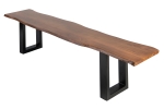 SAM® Sitzbank Baumkante 180 cm nussbaum massiv Akazie schwarz