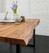  Esstisch Baumkante massiv Akazie natur 240 x 100 schwarz LIAM