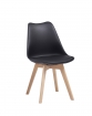 SAM® Esszimmerstuhl Schalenstuhl Schwarz Massivholzgestell Buche LUISA