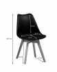 SAM® Esszimmerstuhl Schalenstuhl Schwarz Massivholzgestell Buche LUISA