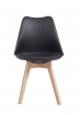 SAM® Esszimmerstuhl Schalenstuhl Schwarz Massivholzgestell Buche LUISA