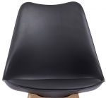 SAM® Esszimmerstuhl Schalenstuhl Schwarz Massivholzgestell Buche LUISA