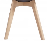 SAM® Esszimmerstuhl Schalenstuhl Schwarz Massivholzgestell Buche LUISA
