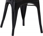 SAM® Esszimmerstuhl Metallstuhl stapelbar schwarz matt Sitz Pinienholz LENA