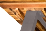SAM® Esszimmertisch Baumkante cognacfarben Akazienholz geteilt silber 140 cm ISABELLA itemprop=