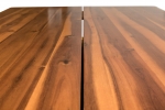 SAM® Esszimmertisch Baumkante cognacfarben Akazienholz geteilt Schwarz 120 cm BIANCA