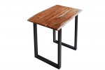  Bartisch Baumkante massiv Akazie nussbaum 160 x 85 schwarz Quebec
