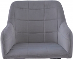 SAM® Esszimmer Armlehnstuhl Samt grau schwarz Metallbeine LARS