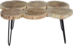 SAM® Beistelltisch Couchtisch aus 6 Baumscheiben Akazie Natur LOGI