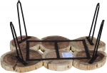 SAM® Beistelltisch Couchtisch aus 6 Baumscheiben Akazie Natur LOGI