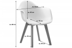 SAM® Schalenstuhl schwarz mit schwarzlackiertem Buchengestell LUIS